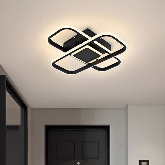 LED полилей с дистанционно управление Anica 52W, 2 елемента, студена/гореща/неутрална светлина, нестабилна, черна