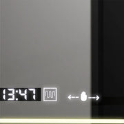 Правоъгълно LED огледало, 120x80cm, Venezia Sensor MotionGlow Marcello, Demister System, Clock & Thermometer, Dimable