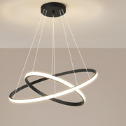LED LULS окачен Ricci 25W, 2 кръга, студена/гореща/неутрална светлина, черна, регулируема височина