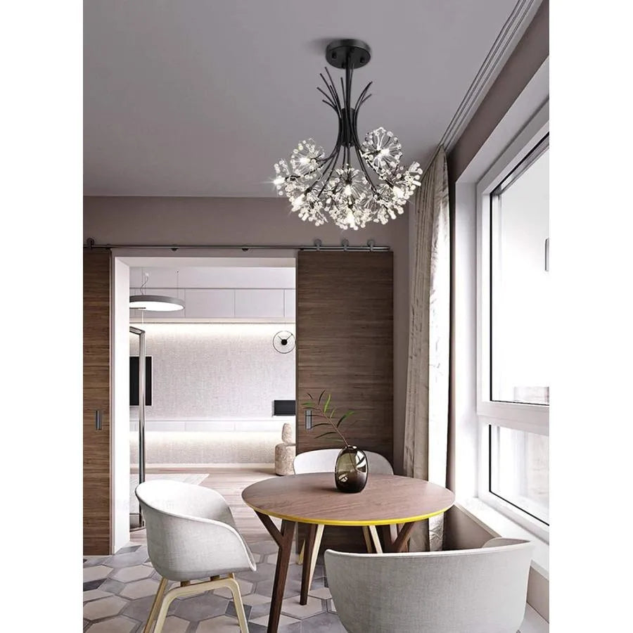 Кристален полилей Peterhof Eleganza, 13xg4, диаметър 49 см, черно