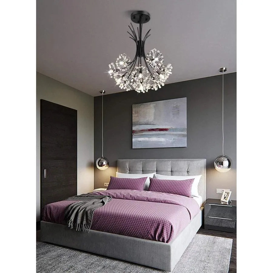 Кристален полилей Peterhof Eleganza, 13xg4, диаметър 49 см, черно
