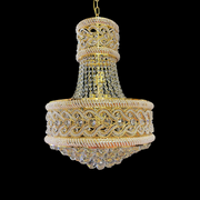 Кристален полилей Fiamma, 6x E14, диаметър 45 cm, злато