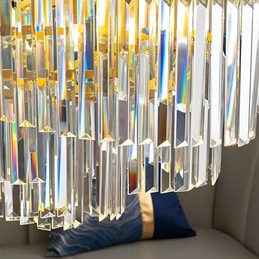 Chandelier Crystal Trianon Eleganza 6x E27, диаметър 47 cm, лъскаво злато, регулируема височина