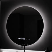 Кръгло светодиодно огледало, 80 см, серена motionglow marcello, система за размразяване, часовник и термометър, размирен
