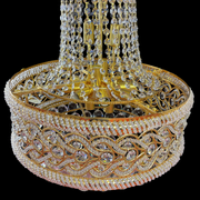 Кристален полилей Fiamma, 6x E14, диаметър 45 cm, злато