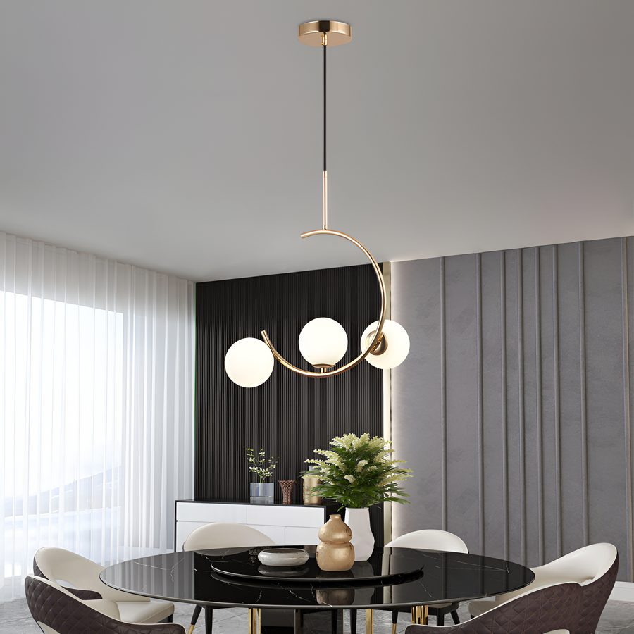 Полилей за атриум LOFT, 3x G9, бяло злато, метал, регулируема височина
