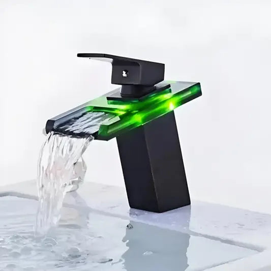 Батерия за измиване, сплав и стъкло, черно, OD3007