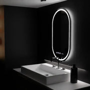 Овално светодиодно огледало, 60x80см, Eminence Motionglow Marcello, заместник -система, часовник и термометър, подразбиращ се