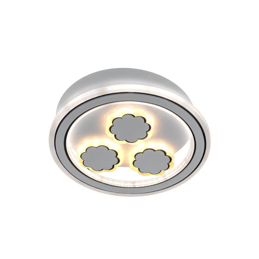 Lustra LED Rylee, 25W, 3000/4000/6000K, Alb, Acril