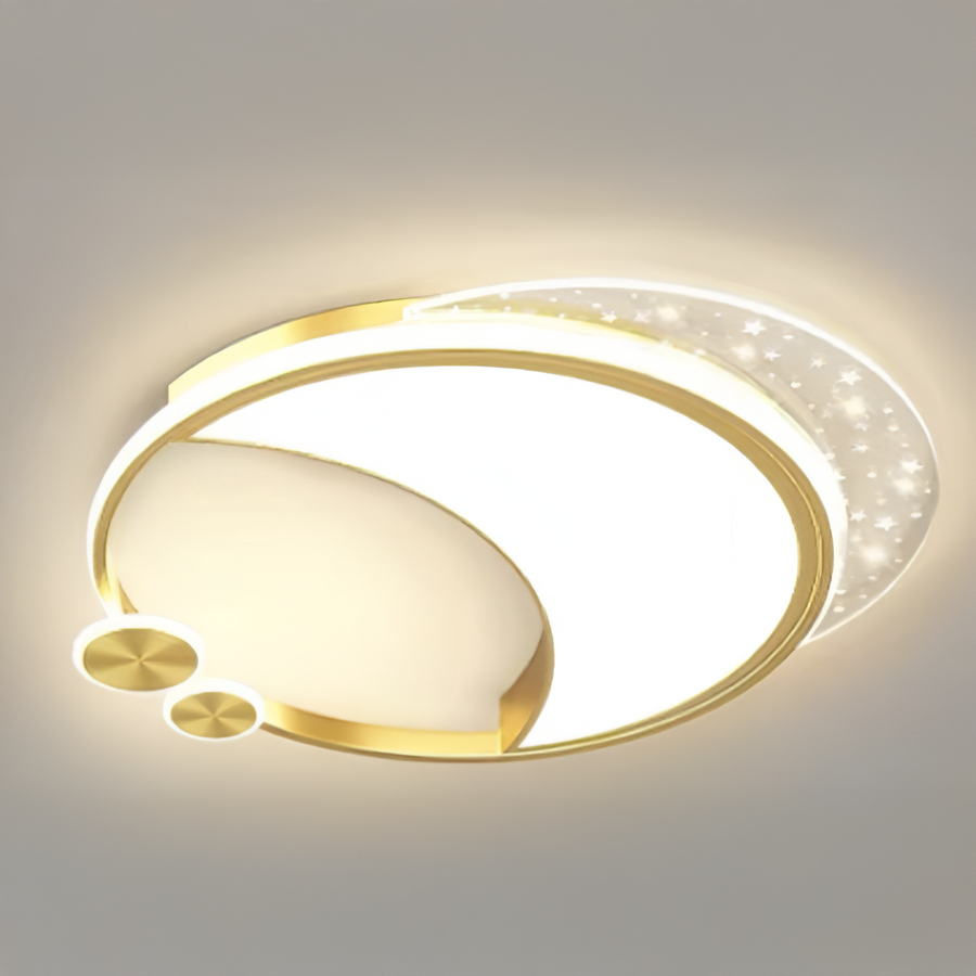 LED LED MARCO с дистанционно управление, 51W, устойчиво, злато, метал, акрил и стъкло, 3000k/4000k/6000k