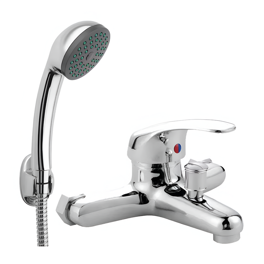 Батерия баня, душ и маркуч, сплав, керамична касета, хром, CD001