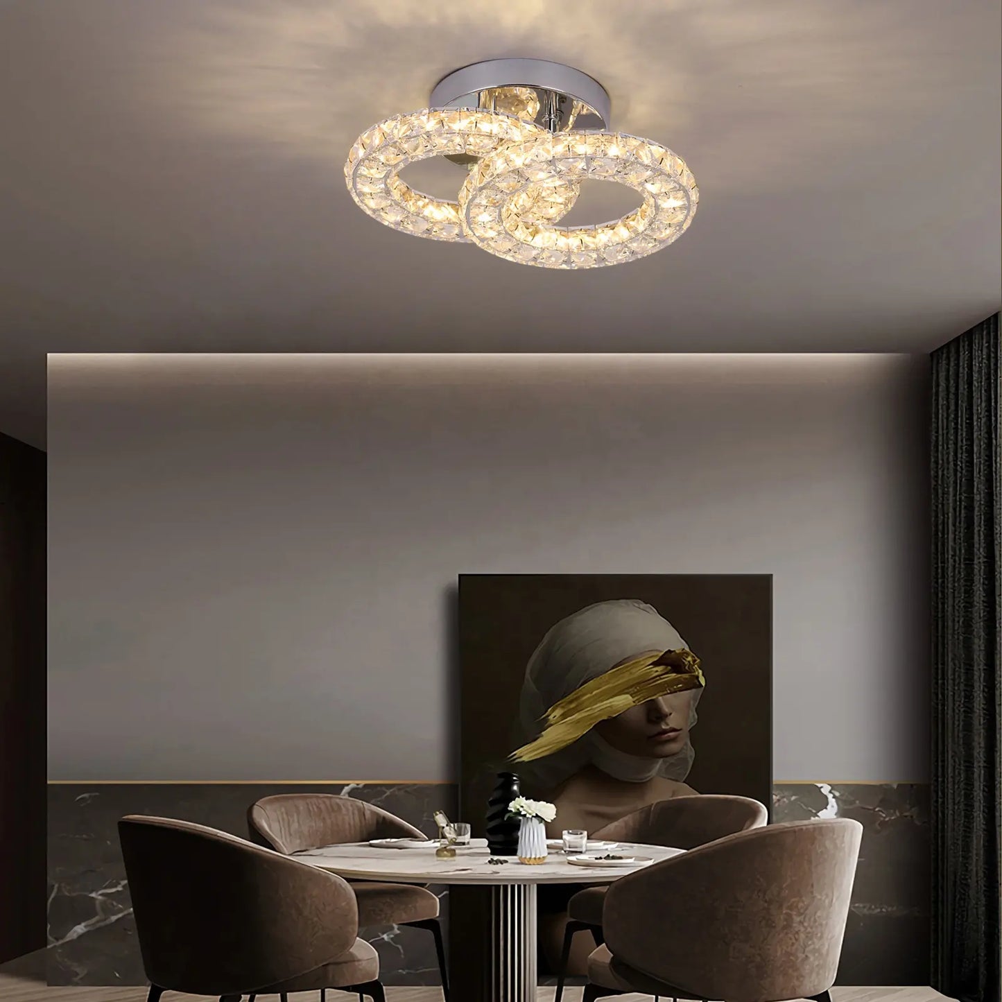 LED LED кристал LED със Zabina 32W Chrome Remote