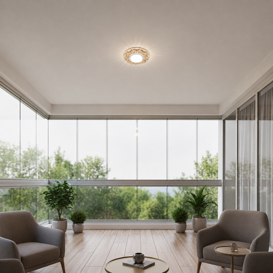 ORBITA LED спот, 5W, кръгла, студена/топла светлина, античен бронз, смола и стъкло LED спот Заглавие по подразбиране Alessandro Design
