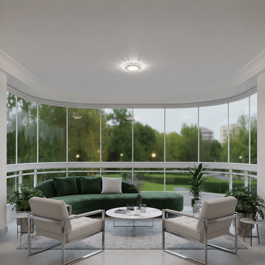 ORBITA LED спот, 5W, кръгла, студена/топла светлина, античен бронз, смола и стъкло LED спот Заглавие по подразбиране Alessandro Design