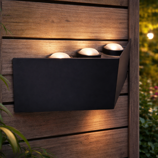 AX230 LED стенна лампа, външна, 6 източника, 6 W, черна, 3000K Външни стенни лампи Заглавие по подразбиране Alessandro Design