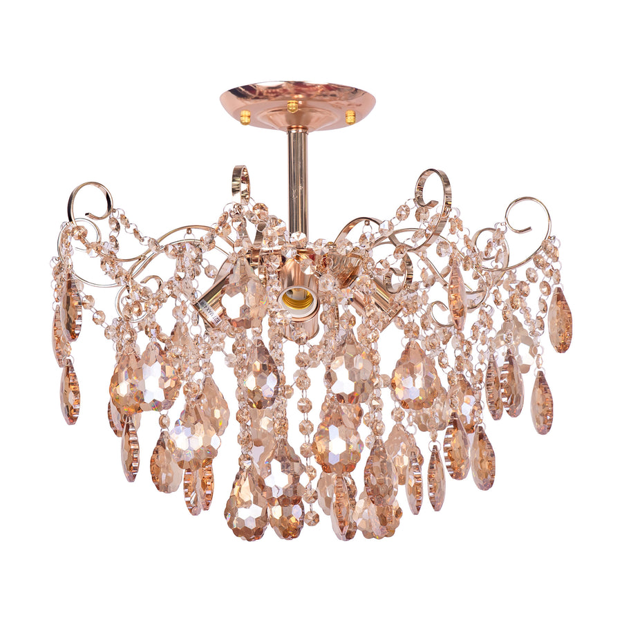 Кристален полилей Fiamma, 4x E27, диаметър 50 cm, злато