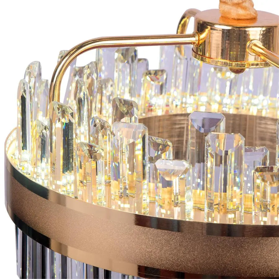 Ахим LED полилей с дистанционно управление, 120W, маргаритка, диаметър 50 см, злато