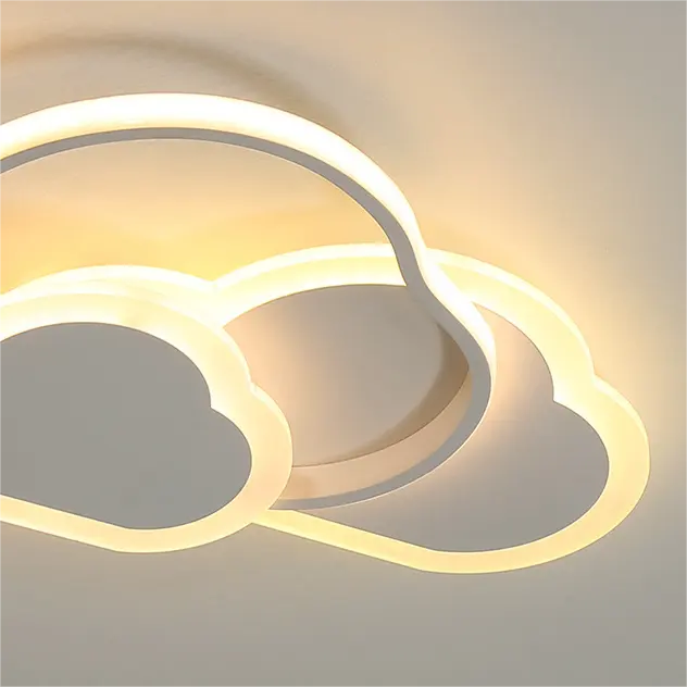 LED полилей с дистанционно управление Rioko 53W, 3 облака, студена/гореща/неутрална светлина, нестабилна, бяла