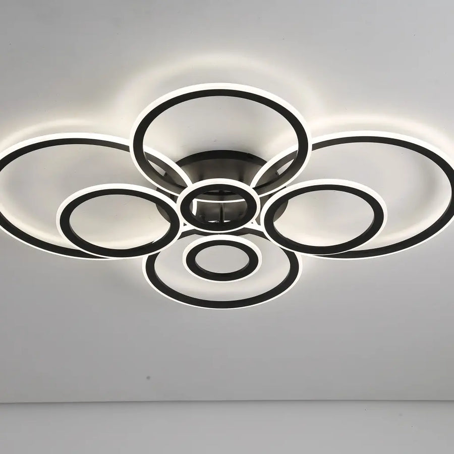 LED полилей с дистанционно управление на Бети 130W, 8 кръга, студена/гореща/неутрална светлина, нестабилна, черна