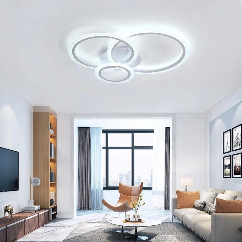 LED полилей с дистанционно управление на Betty 41W, 3 кръга, студ/гореща/неутрална светлина, нестабилен, бял