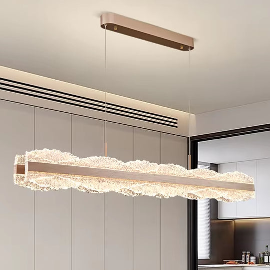 LED полилей, окачен с дистанционното управление на Renzo 92W, студена/гореща/неутрална светлина, нестабилна, регулируема височина, злато