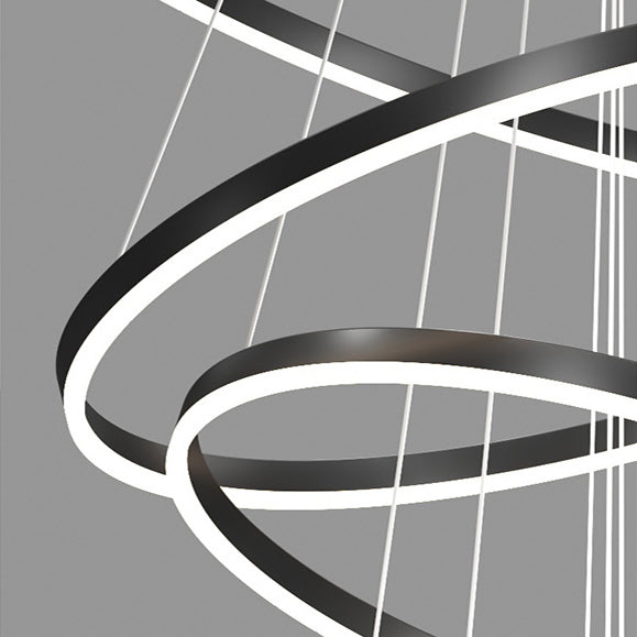 Окачен LED полилей с дистанционно CASIANA 41W, 2 кръга, Студена/Топла/Неутрална светлина, Димируем, Черен, Регулируема Височина