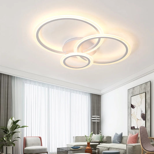 LED полилей с дистанционно управление на Betty 41W, 3 кръга, студ/гореща/неутрална светлина, нестабилен, бял