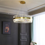 LED Alessandro Chandelier с дистанционно управление, Дейзи, диаметър 60 см, злато