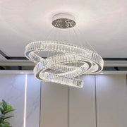 LULUS LED PRISM LUMINIS, CRYSTAL and METAL, 210W, 4 кръга, химируем, регулируема височина, студена/гореща/неутрална светлина, луксозно осветление