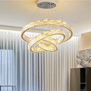 LULUS LED PRISM LUMINIS, CRYSTAL and METAL, 210W, 4 кръга, химируем, регулируема височина, студена/гореща/неутрална светлина, луксозно осветление