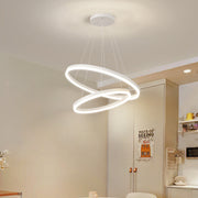 LED полилей, окачен с дистанционно управление 69W Casian, 2 кръга, студена/гореща/неутрална светлина, нестабилна, черна, регулируема височина