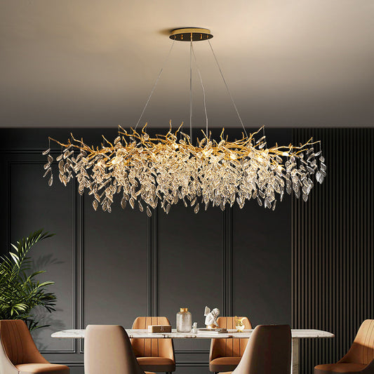 Crystal Chandelier Waltz Rhapsody, 9x G9, злато, 80 см, регулируема височина