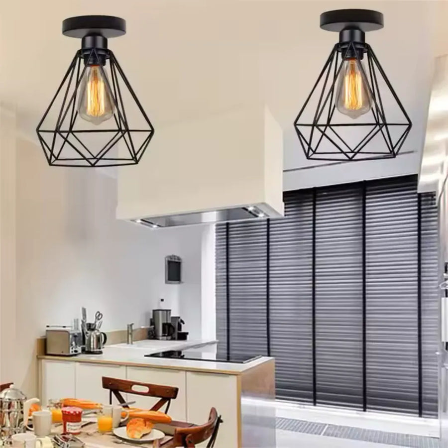 Похот с лампи, Grracie, Diamond, 1xe27, черен