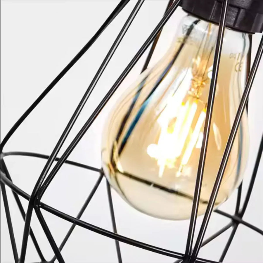 Похот с лампи, Grracie, Diamond, 1xe27, черен