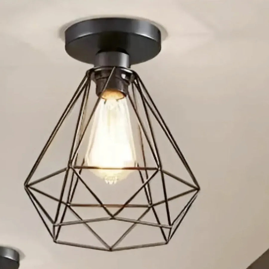 Похот с лампи, Grracie, Diamond, 1xe27, черен