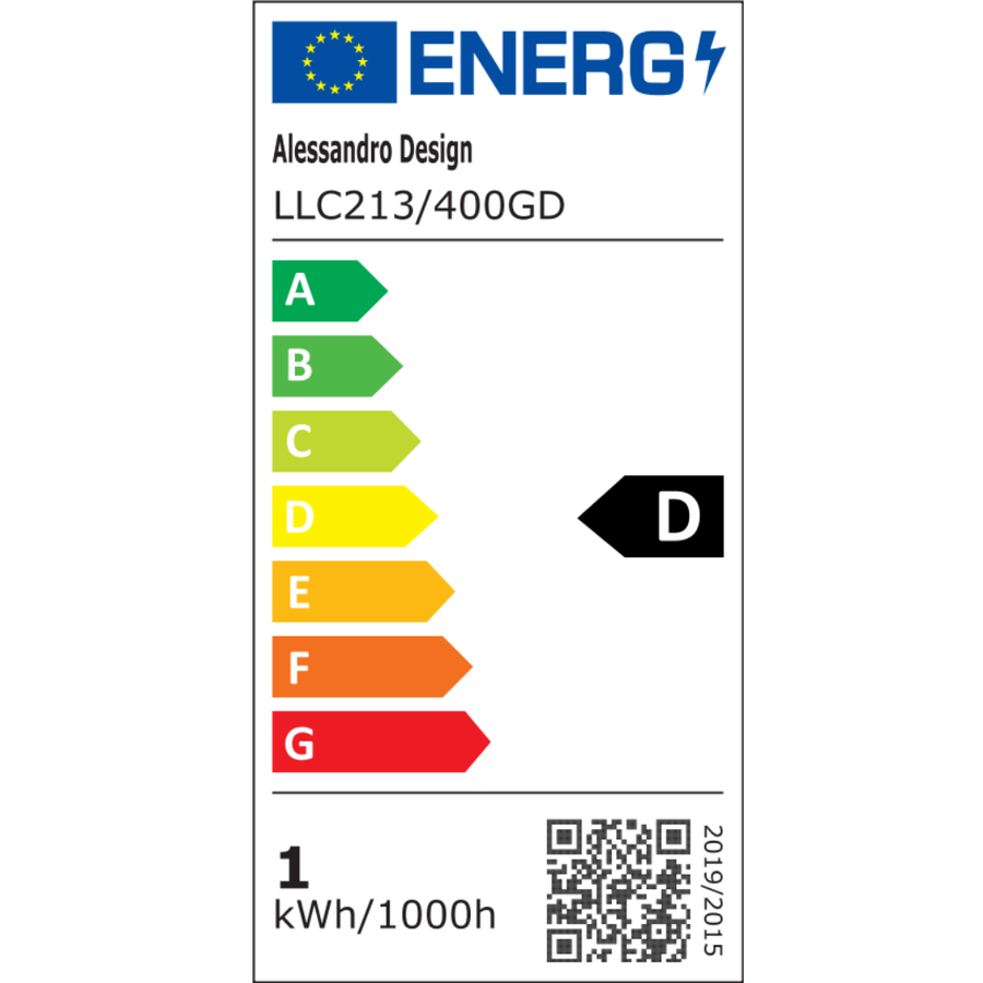 Кристален LED полилей LLC213/400GD кръгъл, 22W, студена/топла/неутрална светлина, кристал, злато