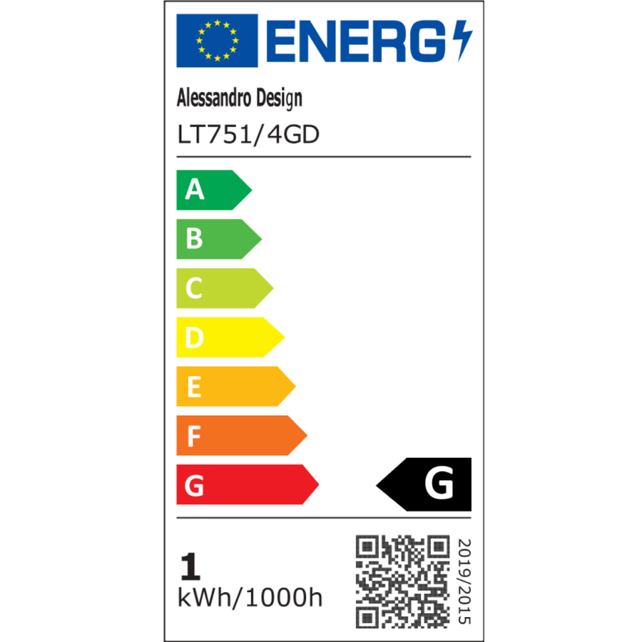 LED полилей с дистанционно управление, Окачен 98W, 4 елемента, Студена/Топла/Неутрална светлина, Димируем, Регулируема височина, Златен