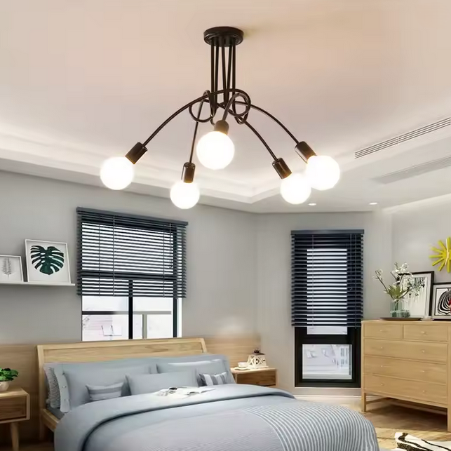 Modernist Penta 5, 5x E27, черен, модерен дизайн