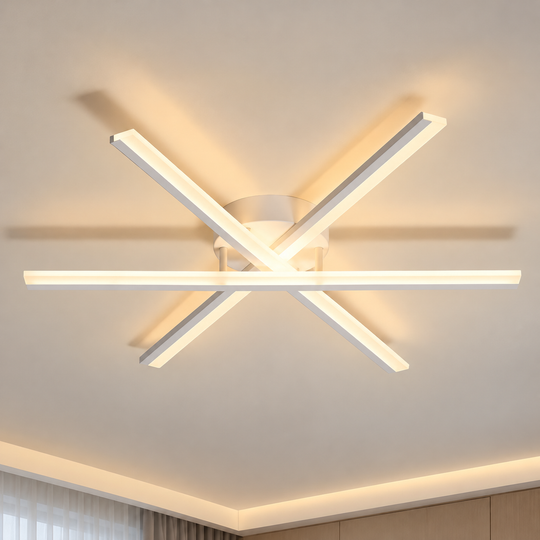 LED полилей с дистанционно управление ZOE, 40W, Студена/Топла/Неутрална светлина, Димируем, Бял