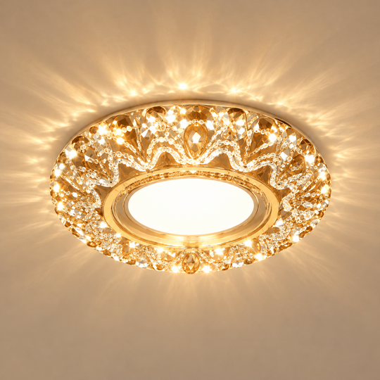 ORBITA LED спот, 5W, кръгла, студена/топла светлина, античен бронз, смола и стъкло
