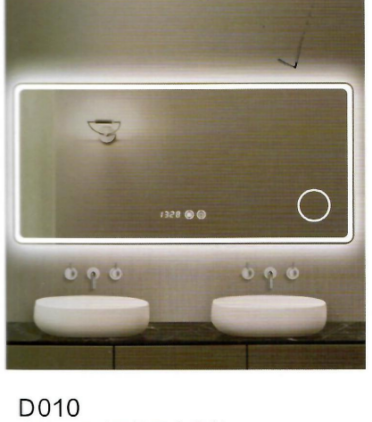 Огледало LED правоъгълна 90x60cm Bellezza Riflesso Puro Motionglow Marcello Dislantic Clock System