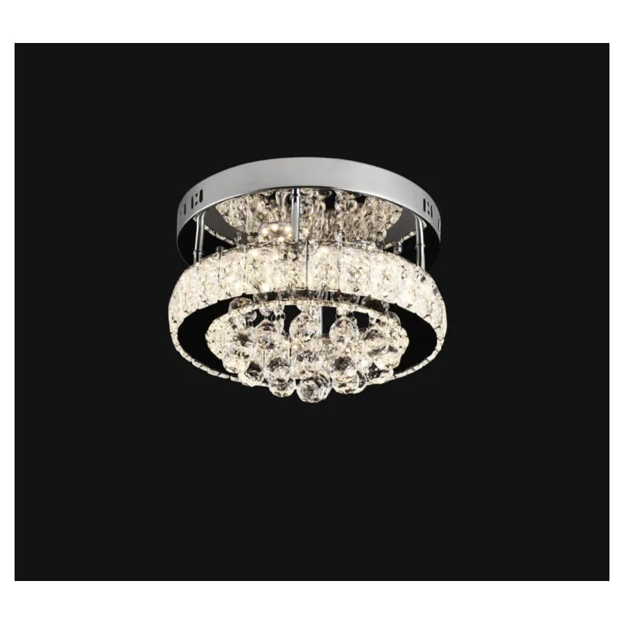 LED Abel Lust, 24W, студена/гореща/неутрална светлина, хром и кристал