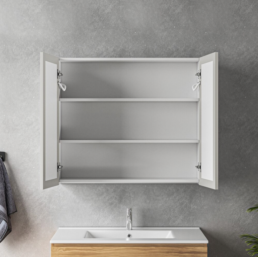 Ingrid шкаф с LED огледало DBP123 80x70 бяло