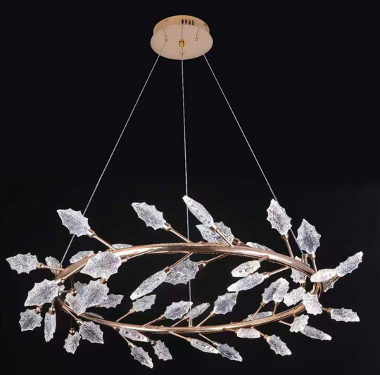 Кристален полилей, LED, TOCCATA Largo, 20W, топла/неутрална/студена светлина, диаметър 60 см, злато, регулируема височина Модерни полилеи Заглавие по подразбиране Alessandro Design