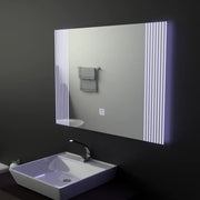 Правоъгълно LED огледало, 80x60см, безкрайна рамка основно докосване