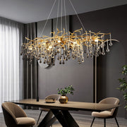 Crystal Chandelier Waltz Rhapsody, 9x G9, злато, 60 см, регулируема височина
