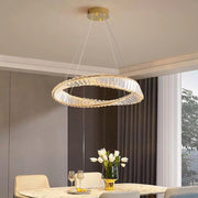 LED полилей с дистанционно управление и Luigi Crystal, 35W, студена/гореща/неутрална светлина, нестабилна, златиста