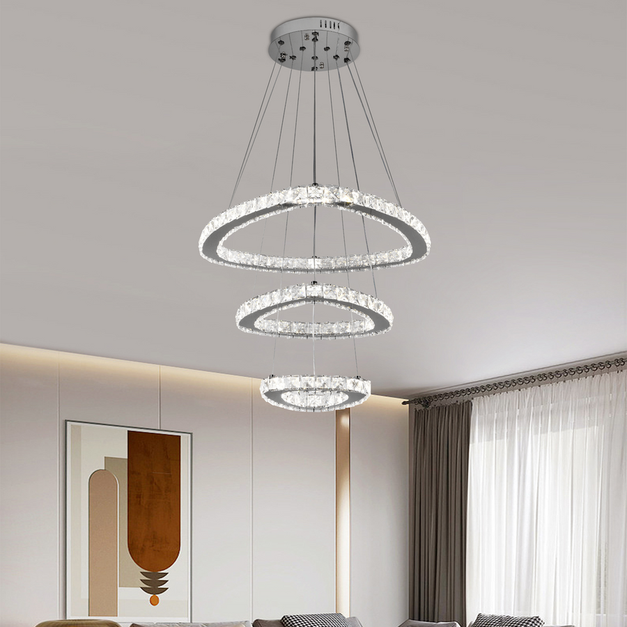 LULUS LED кристал с дистанционно управление със сребърен Latifah 118W