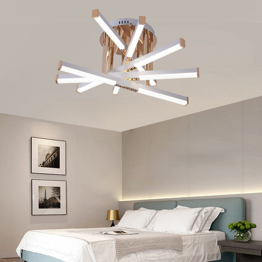 LED полилей с дистанционно управление LT182/5WH, 68W, 5 елемента, студена/топла/неутрална светлина, димируеми, бели LED полилеи с дистанционно управление Заглавие по подразбиране Alessandro Design