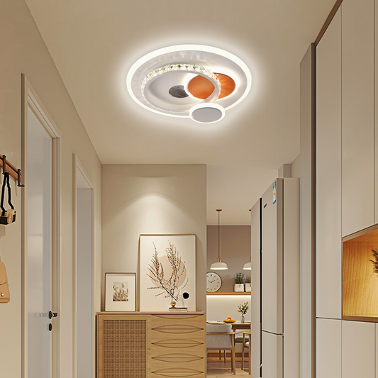 Heliox Crystal LED полилей, 45W, 4 кръга, студена/гореща/неутрална светлина, бяла